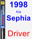 Driver Wiper Blade for 1998 Kia Sephia - Vision Saver