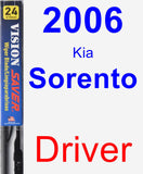 Driver Wiper Blade for 2006 Kia Sorento - Vision Saver