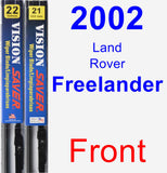 Front Wiper Blade Pack for 2002 Land Rover Freelander - Vision Saver