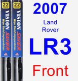 Front Wiper Blade Pack for 2007 Land Rover LR3 - Vision Saver