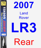 Rear Wiper Blade for 2007 Land Rover LR3 - Vision Saver