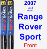 Front Wiper Blade Pack for 2007 Land Rover Range Rover Sport - Vision Saver