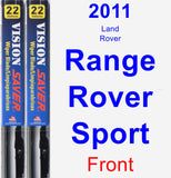 Front Wiper Blade Pack for 2011 Land Rover Range Rover Sport - Vision Saver