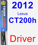 Driver Wiper Blade for 2012 Lexus CT200h - Vision Saver