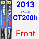 Front Wiper Blade Pack for 2013 Lexus CT200h - Vision Saver