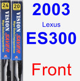 Front Wiper Blade Pack for 2003 Lexus ES300 - Vision Saver