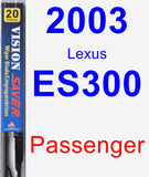 Passenger Wiper Blade for 2003 Lexus ES300 - Vision Saver