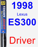 Driver Wiper Blade for 1998 Lexus ES300 - Vision Saver