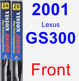 Front Wiper Blade Pack for 2001 Lexus GS300 - Vision Saver