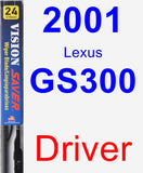 Driver Wiper Blade for 2001 Lexus GS300 - Vision Saver