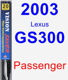 Passenger Wiper Blade for 2003 Lexus GS300 - Vision Saver