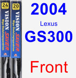 Front Wiper Blade Pack for 2004 Lexus GS300 - Vision Saver