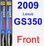 Front Wiper Blade Pack for 2009 Lexus GS350 - Vision Saver