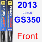 Front Wiper Blade Pack for 2013 Lexus GS350 - Vision Saver