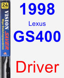 Driver Wiper Blade for 1998 Lexus GS400 - Vision Saver