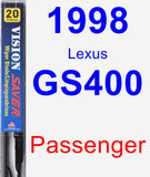 Passenger Wiper Blade for 1998 Lexus GS400 - Vision Saver