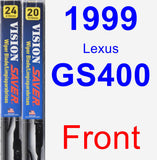 Front Wiper Blade Pack for 1999 Lexus GS400 - Vision Saver