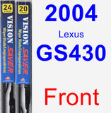 Front Wiper Blade Pack for 2004 Lexus GS430 - Vision Saver