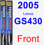 Front Wiper Blade Pack for 2005 Lexus GS430 - Vision Saver