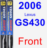 Front Wiper Blade Pack for 2006 Lexus GS430 - Vision Saver