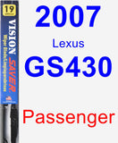 Passenger Wiper Blade for 2007 Lexus GS430 - Vision Saver