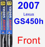 Front Wiper Blade Pack for 2007 Lexus GS450h - Vision Saver