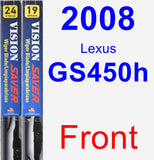 Front Wiper Blade Pack for 2008 Lexus GS450h - Vision Saver