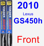 Front Wiper Blade Pack for 2010 Lexus GS450h - Vision Saver