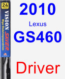 Driver Wiper Blade for 2010 Lexus GS460 - Vision Saver