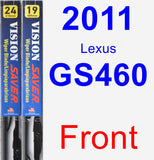 Front Wiper Blade Pack for 2011 Lexus GS460 - Vision Saver