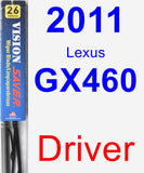 Driver Wiper Blade for 2011 Lexus GX460 - Vision Saver