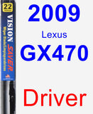 Driver Wiper Blade for 2009 Lexus GX470 - Vision Saver