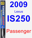 Passenger Wiper Blade for 2009 Lexus IS250 - Vision Saver