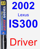 Driver Wiper Blade for 2002 Lexus IS300 - Vision Saver