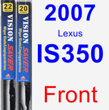 Front Wiper Blade Pack for 2007 Lexus IS350 - Vision Saver