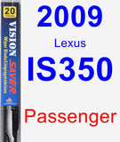 Passenger Wiper Blade for 2009 Lexus IS350 - Vision Saver