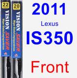 Front Wiper Blade Pack for 2011 Lexus IS350 - Vision Saver