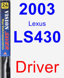 Driver Wiper Blade for 2003 Lexus LS430 - Vision Saver