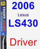 Driver Wiper Blade for 2006 Lexus LS430 - Vision Saver