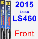 Front Wiper Blade Pack for 2015 Lexus LS460 - Vision Saver