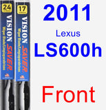 Front Wiper Blade Pack for 2011 Lexus LS600h - Vision Saver