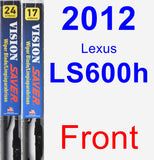 Front Wiper Blade Pack for 2012 Lexus LS600h - Vision Saver