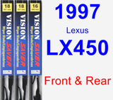 Front & Rear Wiper Blade Pack for 1997 Lexus LX450 - Vision Saver