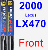 Front Wiper Blade Pack for 2000 Lexus LX470 - Vision Saver