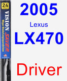 Driver Wiper Blade for 2005 Lexus LX470 - Vision Saver