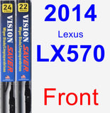 Front Wiper Blade Pack for 2014 Lexus LX570 - Vision Saver