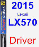 Driver Wiper Blade for 2015 Lexus LX570 - Vision Saver