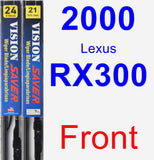 Front Wiper Blade Pack for 2000 Lexus RX300 - Vision Saver