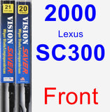 Front Wiper Blade Pack for 2000 Lexus SC300 - Vision Saver