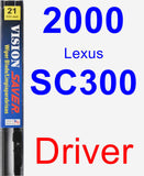 Driver Wiper Blade for 2000 Lexus SC300 - Vision Saver